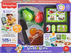 Fisher-Price Laugh and Learn songs and sounds engage young chefs during meals.