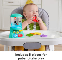 Fisher-Price Laugh & Learn smoothie maker lever spins ingredients in motion