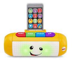 Fisher-Price Laugh & Learn speaker with blue button teaches shapes through play