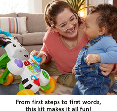 Fisher-Price Lets Walk and Talk activity guide booklet with guided play tips