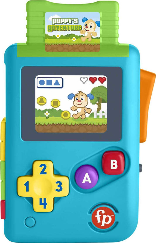 Fisher-Price Lilβ Gamer D-pad buttons invite hands-on discovery and pretend play.