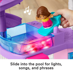 Fisher-Price Little People Barbie DreamHouse three floors invite expansive storytelling and exploration.