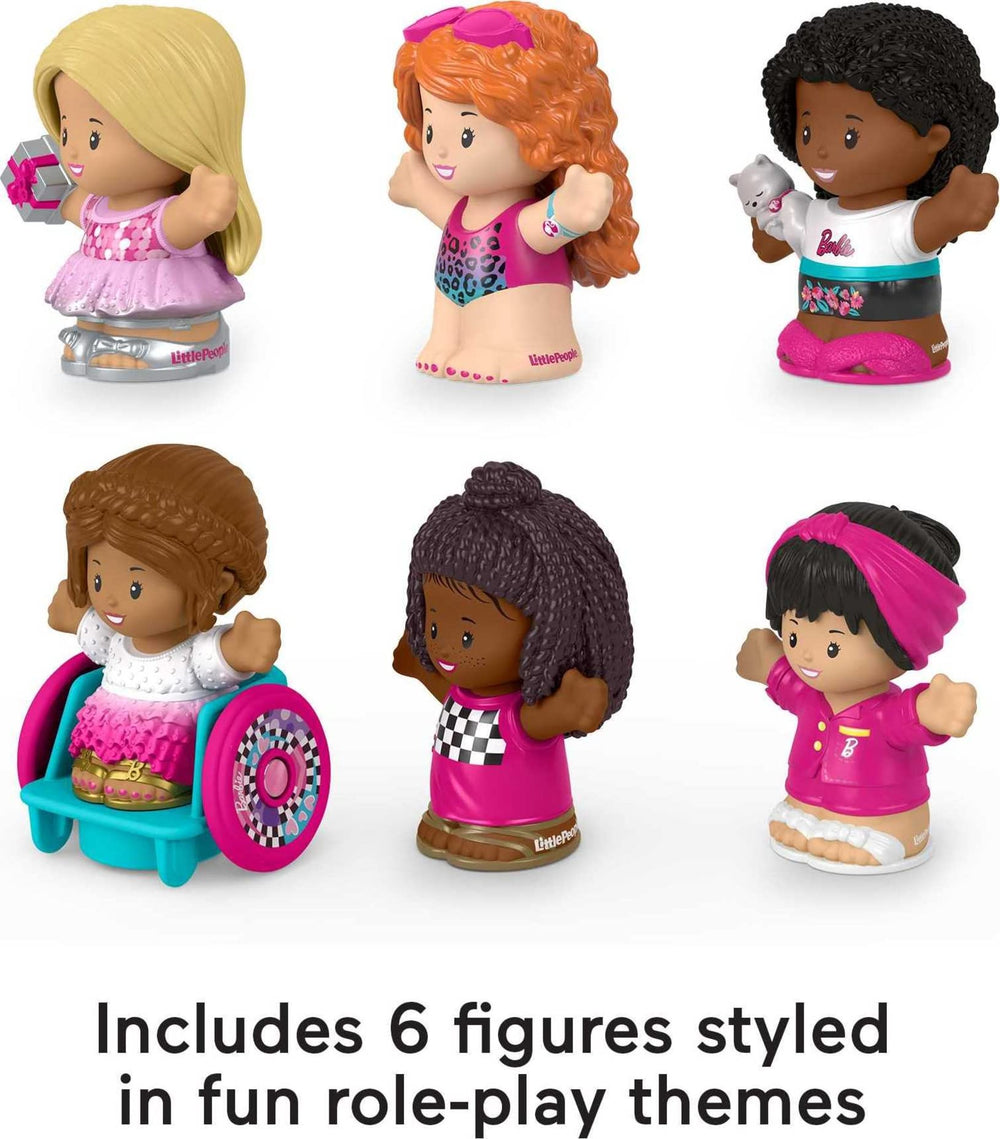 Fisher-Price Little People Barbie Sleepover figure ready for cozy imaginative playtime.