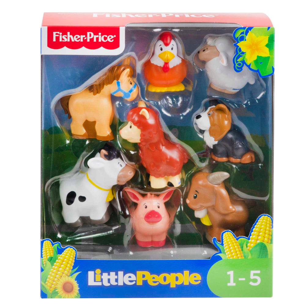 Fisher-Price Little People dog figure adds friendly farm companion for adventures.