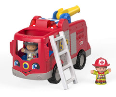 Fisher-Price Little People fire truck designed for toddlers with easy-to-grasp parts.