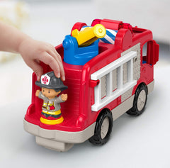 Fisher-Price Little People fire truck sparks imaginative storytelling in kids.