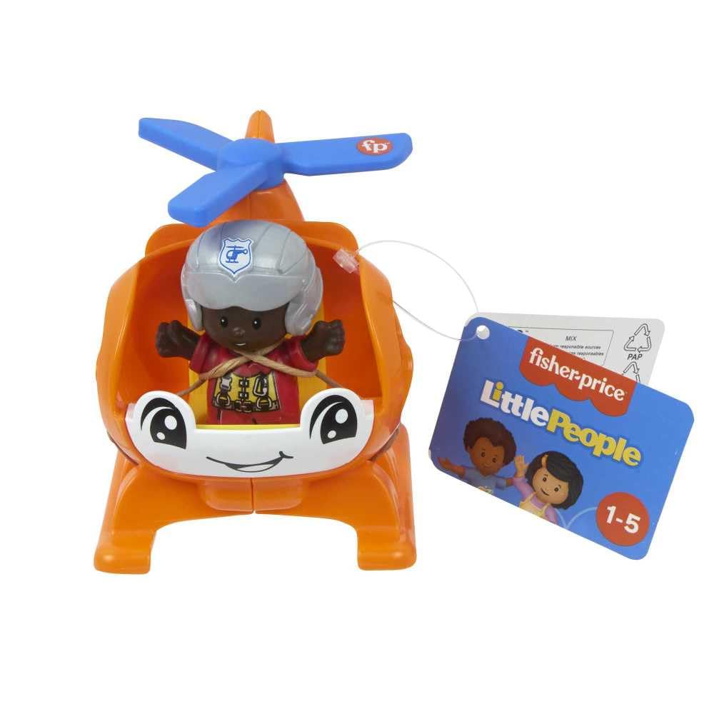 Fisher-Price Little People Helicopter compact design supports easy handling.