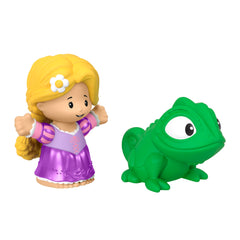 Closeup of Rapunzel and Pascal figures for safe, kid-friendly pretend play