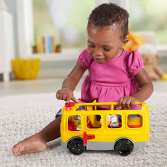Fisher-Price Little People School Bus side view showing driver seat for role-play