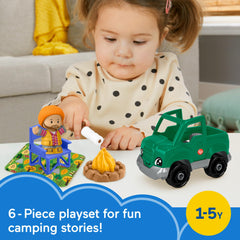Fisher-Price Little People Time to Camp pretend campfire sparks cozy storytelling