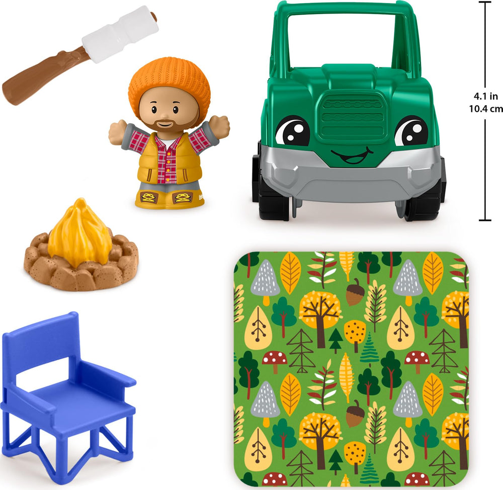 Fisher-Price Little People Time to Camp roasting marshmallow enriches storytelling moments