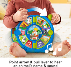 Fisher-Price Little People World of Animals See 'N Say elephant: hear trumpet sounds and learn name.