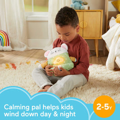 Fisher-Price Meditation Mouse embroidered face offers friendly, comforting cues