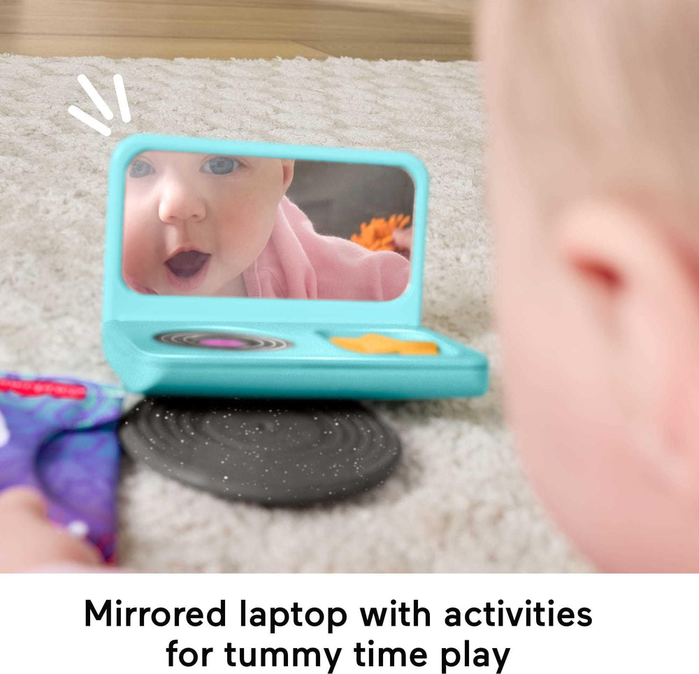 Fisher-Price Mini Me Moments DJ Set crinkle sleeve promotes texture exploration