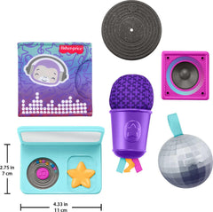 Fisher-Price Mini Me Moments DJ Set fidget speaker supports cause-and-effect play