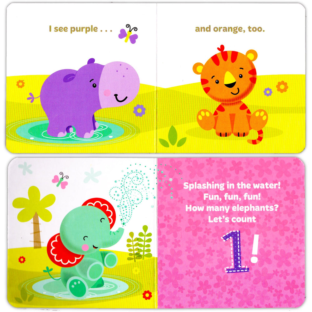 Fisher-Price Colors spread introduces color names and objects for toddlers.