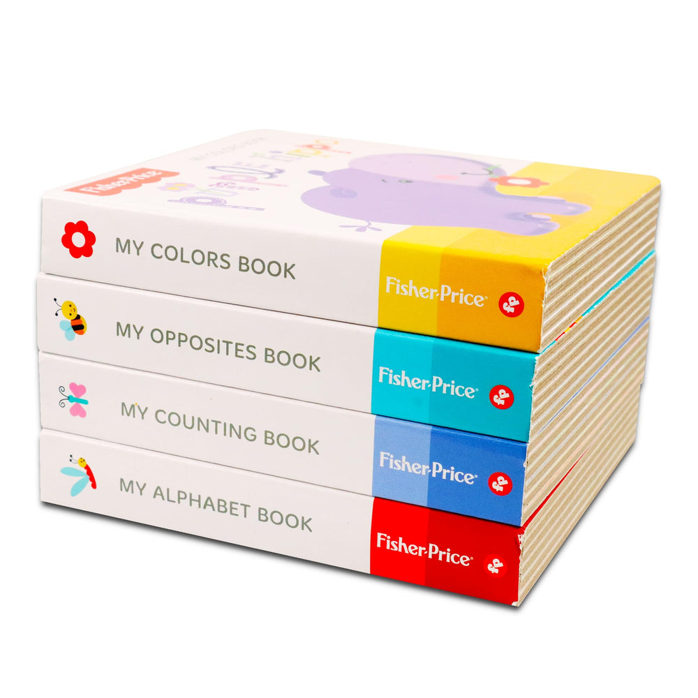 Fisher-Price Opposites spread teaches basic comparisons through playful scenes.