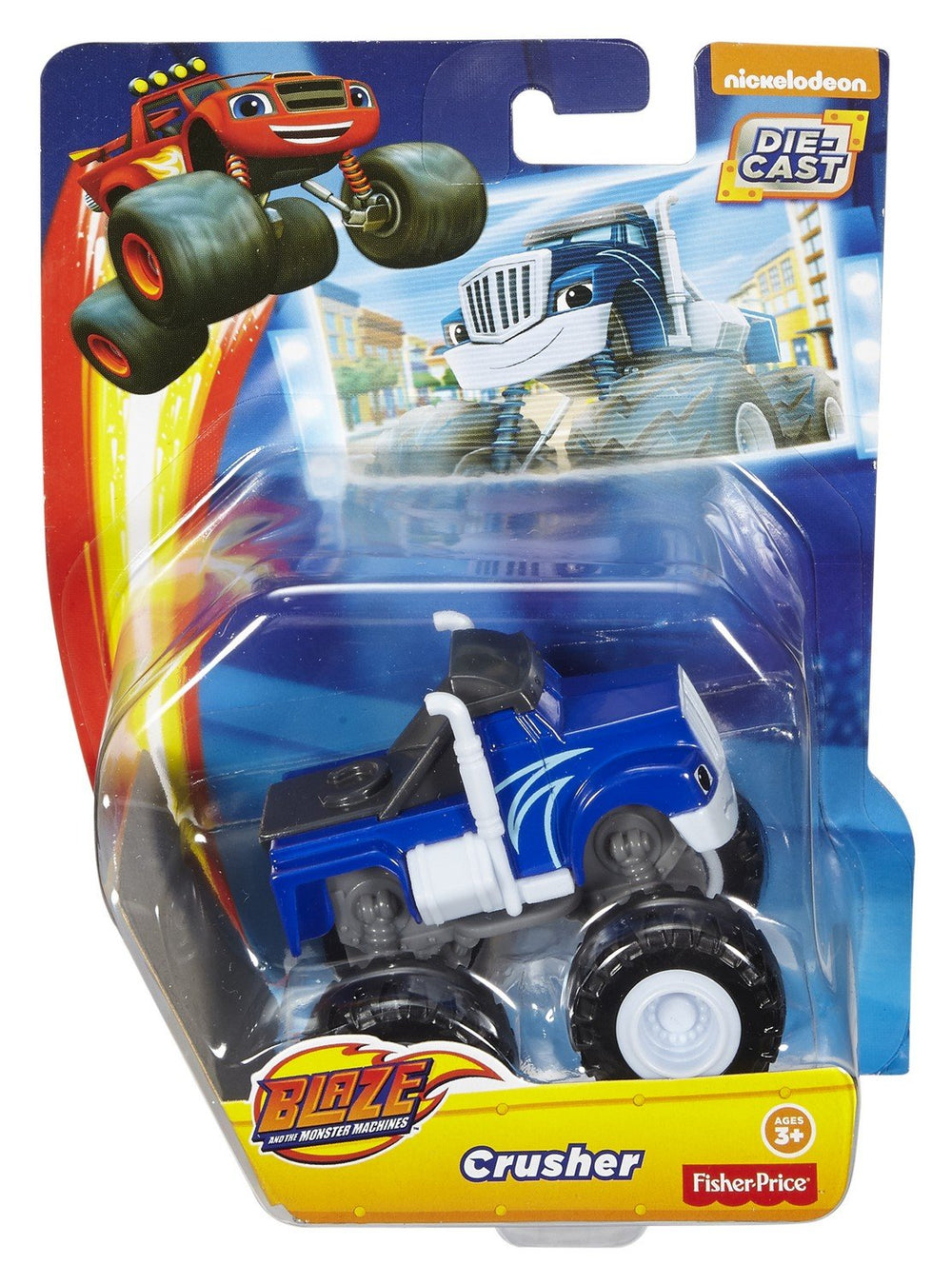 Fisher-Price Nickelodeon Blaze truck recreates TV-show race scenes.