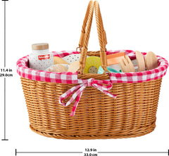 Fisher-Price wooden set close-up showing food pieces and colors