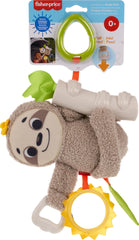 Stroller-link attachment supports take-along play on trips.