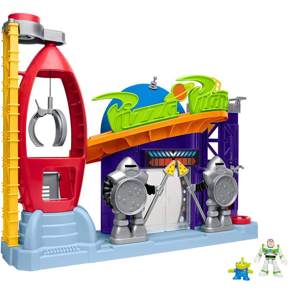 Fisher-Price Toy Story Pizza Planet playset invites imaginative play sessions.