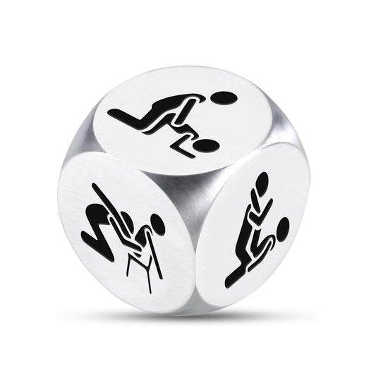 Fiszdovb date night dice displaying six romantic scenes for couples.