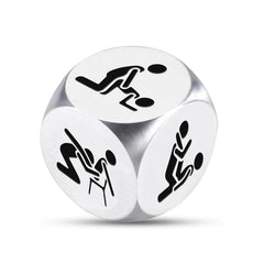 Fiszdovb date night dice displaying six romantic scenes for couples.