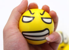 FIVOENDAR yellow face stress ball for office breaks and focus