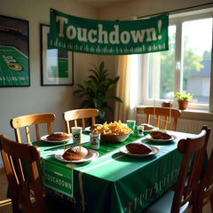 Fjoron tabletop football game decor offers quick, entertaining activity for guests.