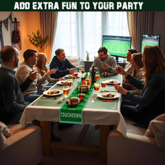 Fjoron football theme party decor enhances birthday party ambiance.