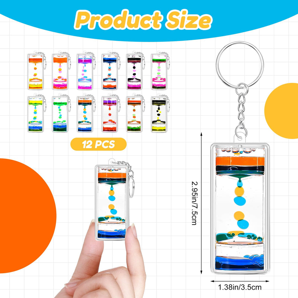 FKYTION liquid motion bubbler pack 12 in gift box shows colorful designs