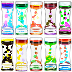 FKYTION Liquid Motion Bubbler Timer with rainbow bubbles on desk for focus and calm