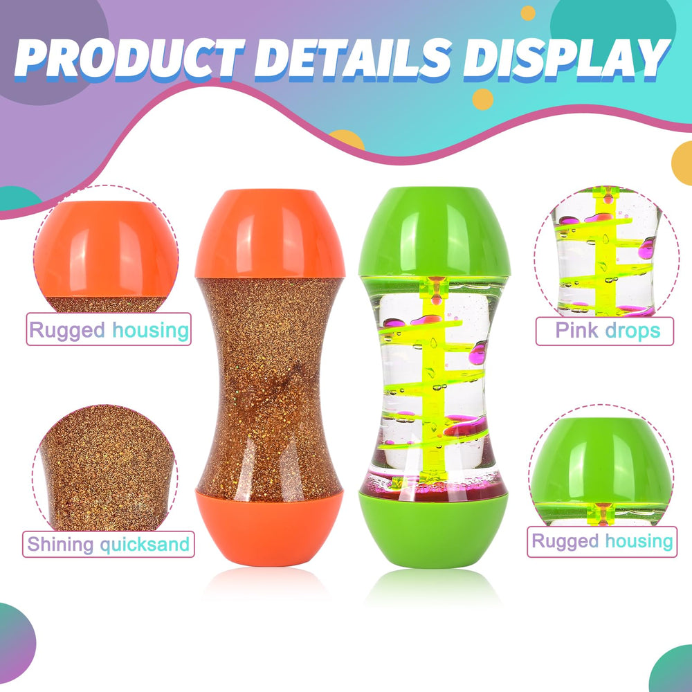 Kids and adults watch the colorful droplets in the FKYTION timer for relaxation