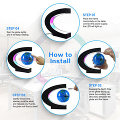 Flagest C-shape globe decor elevates homes and offices with high-tech flair.