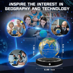 Flagest desk decor globe creates a sleek tech vibe for home offices.