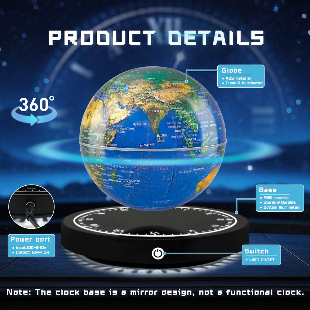 Flagest LED 16-colors globe provides vibrant ambient light for study and gaming rooms.