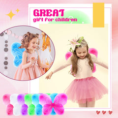 Flahard yellow butterfly wings for kids, bright color ideal for parties and photos.