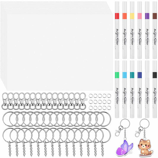 Flasoo shrinky art paper sheet for coloring and shrinking