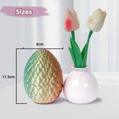 Flavery Easter decor dragon egg brightens shelves with colorful filament finishes.