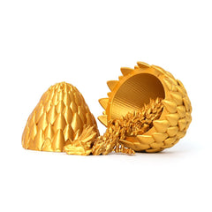 Flavery gold dragon egg desk pet enhances workspace with fantasy flair