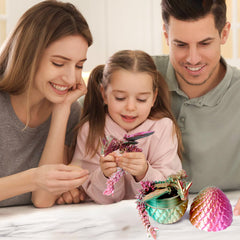 Flavery dragon egg note highlights fragility and safety for careful handling.