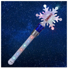 Fleeting Time light up snowflake wand with sparkling snow for imaginative play.