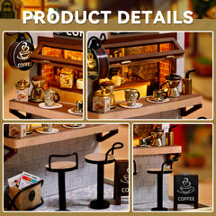 Flever Coffee Time LED wires illuminate tiny room scenes warmly