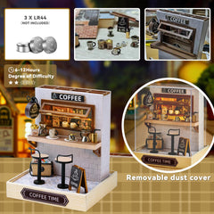 Flever dollhouse Coffee Time manual helps guide assembly