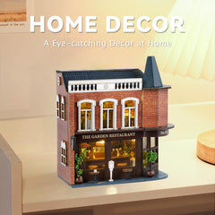 Flever dollhouse finished dimensions show compact, display-ready size.