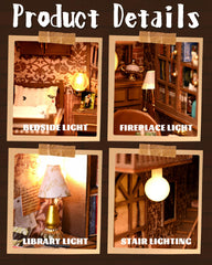 Flever dollhouse kit decorations-papers and fabrics for authentic touches