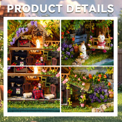 Flever dollhouse dust cover with plexiglass protects your mini scene