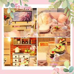 Flever dollhouse kit English manual guiding a smooth assembly journey.