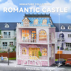 Flever dollhouse kit includes finely crafted furniture pieces for cozy interiors.