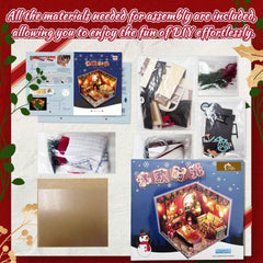 Flever dollhouse kit furniture set emphasizes complete decor for a charming scene.